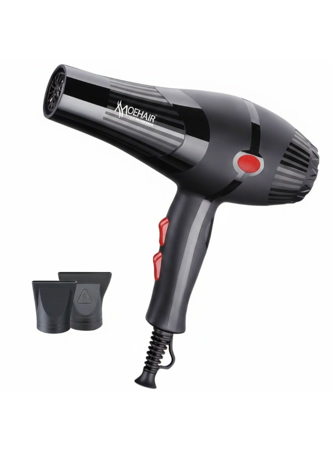 MoeHair MO-7123 Professional Hair Dryer for Women, 5000W High Power with Ionic Care, 3 Heat & 2 Speed Settings, Hot Warm & Cool Air, Overheat Protection, Long Rotating Cord for Home & Salon Use - Image 1