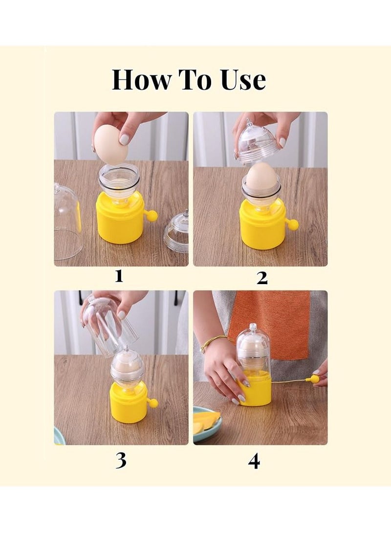 Cool Baby COOLBABY Egg Scrambler Shaker Whisk Hand Powered Golden Egg Maker Eggs Yolk White Mixer Cooking Utensil Kitchen Gadgets Egg Pudding Maker  - Image 2