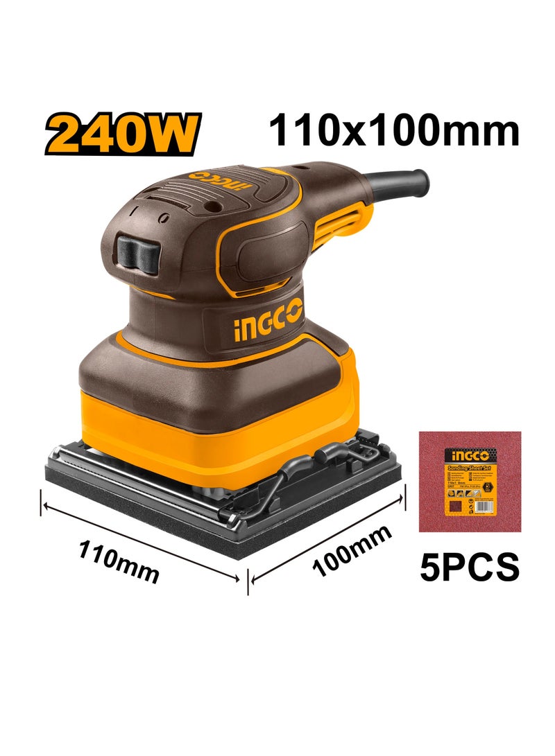 إنجكو ماكينة صنفرة باليد INGCO بقوة 240 وات، مقاس 110x100 مم – PS2416 - Image 2
