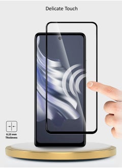 Wtech Tecno Spark 20 Pro 4G 2023 / Spark 20 Pro 5G 2024 Premium E2E Full Glue Full Cover Tempered Glass Screen Protector - (MSGECN) Clear/Black  - Image 3