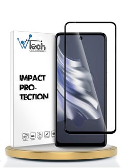 Wtech Tecno Spark 20 Pro 4G 2023 / Spark 20 Pro 5G 2024 Premium E2E Full Glue Full Cover Tempered Glass Screen Protector - (MSGECN) Clear/Black  - Image 1