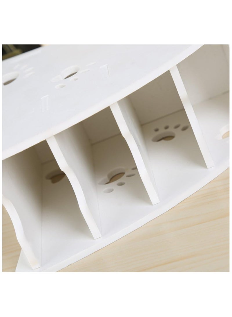 TPGP White Remote Control Holder Caddy Organizer Plastic-Wood TV/Fan - Image 4