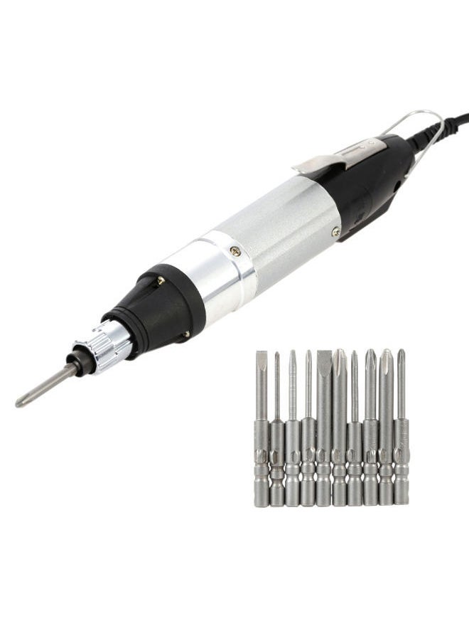 NIBEMINENT - DC Powered Electric Screwdriver With 10 Bits Black/Silver - Image 1
