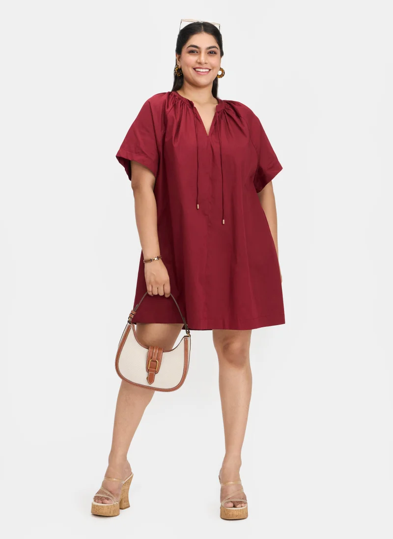 Virgio Cotton Tie Daywear Up A Line Dresses for Women
