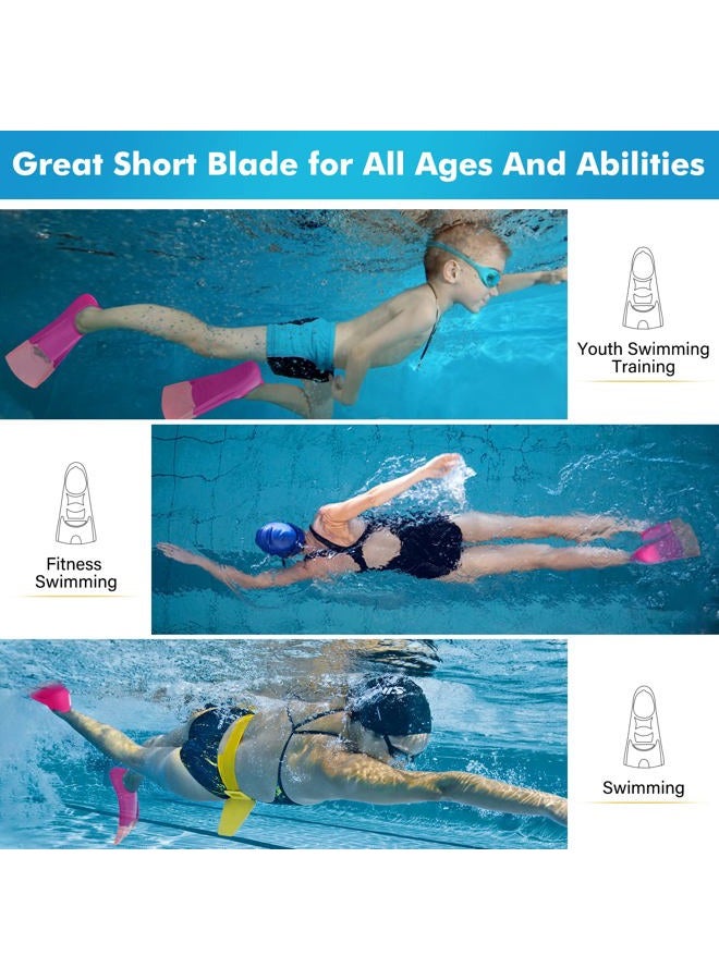 Gintenco Swim Fins, Kids Swim Training Fins for Lap Swimming, Travel Size Flippers with Mesh Bag, Silicone Swimming Fins for Kids Teens Adults Women Men - Image 4