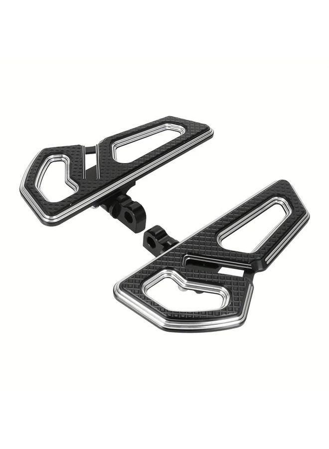 Four Small Pedals Exposed White Footpeg Kit For Passenger On Cruisers Touring Bikes Dyna Street Gliders Fat Boy FL Series - Image 4