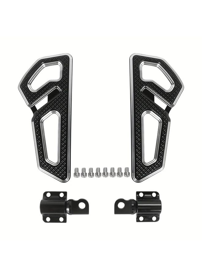 Four Small Pedals Exposed White Footpeg Kit For Passenger On Cruisers Touring Bikes Dyna Street Gliders Fat Boy FL Series - Image 3