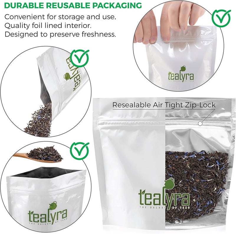 Tealyra Cream Earl Grey Moonlight - Luxurious Loose Leaf Black Tea with Citrusy Bergamot and French Vanilla - 200g - Image 3