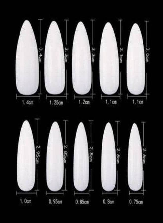 LIGAMENT Artificial Nails Set With Glue Acrylic fake / False Nails Set Of 100 Pcs and Artificial And 3gm glue WHITE (Pack of 100) - Image 3