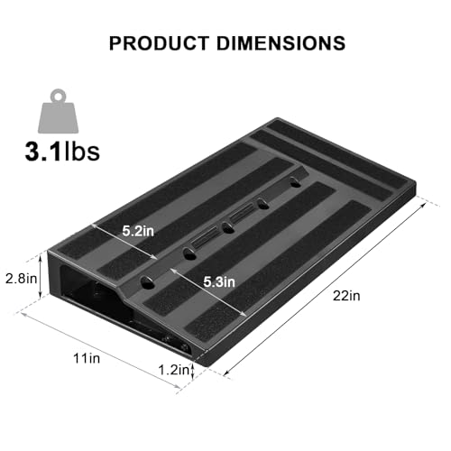 LEKATO Guitar Pedal Board, Pedal Board 22"x11"x2.8", Guitar Effects Pedalboard, Built-in Compartment for Power Supply, Pedalboard with Carry Bag and Mounting Tape - Image 3