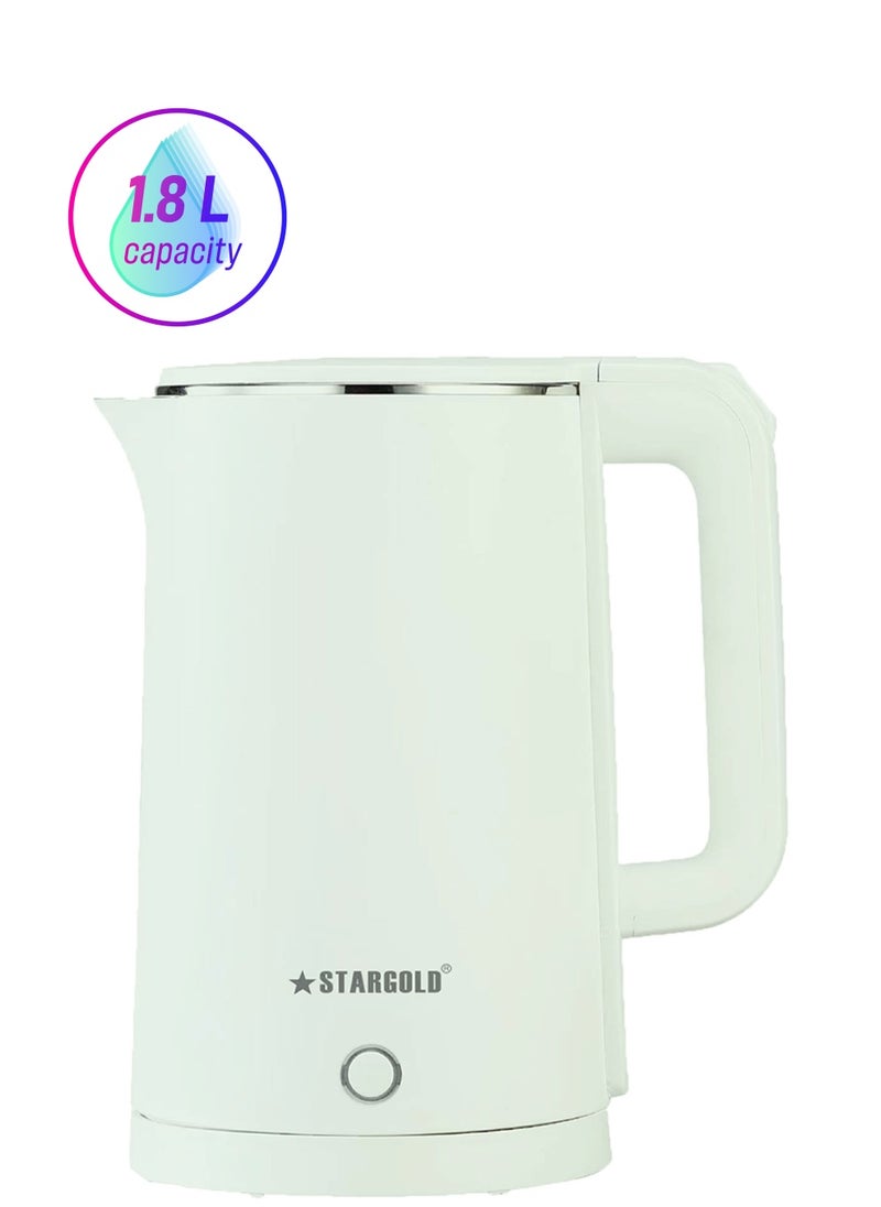 Stargold 1.8 Liter Electric Kettle 1500W High-Grade Stainless Steel Heating Plate 360° Turnable Base With Automatic Turn-Off  - Image 1