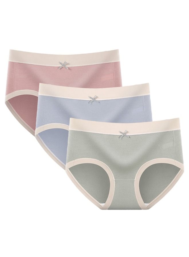 3 Pcs Fashion Women Panties Breathable Satin Traceless Briefs Thin Ice Silk Female Underwear  - Image 1