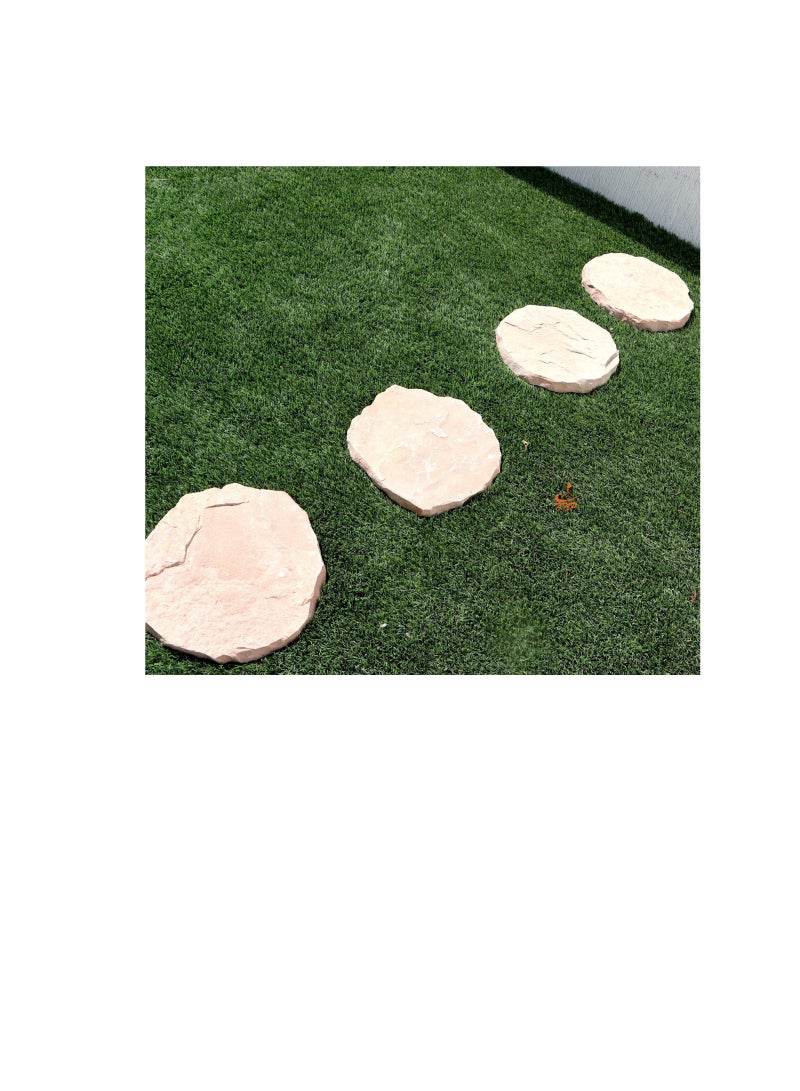 KNP Garden stepping stones Anti Slip 28-35cm Round Beige - Image 2