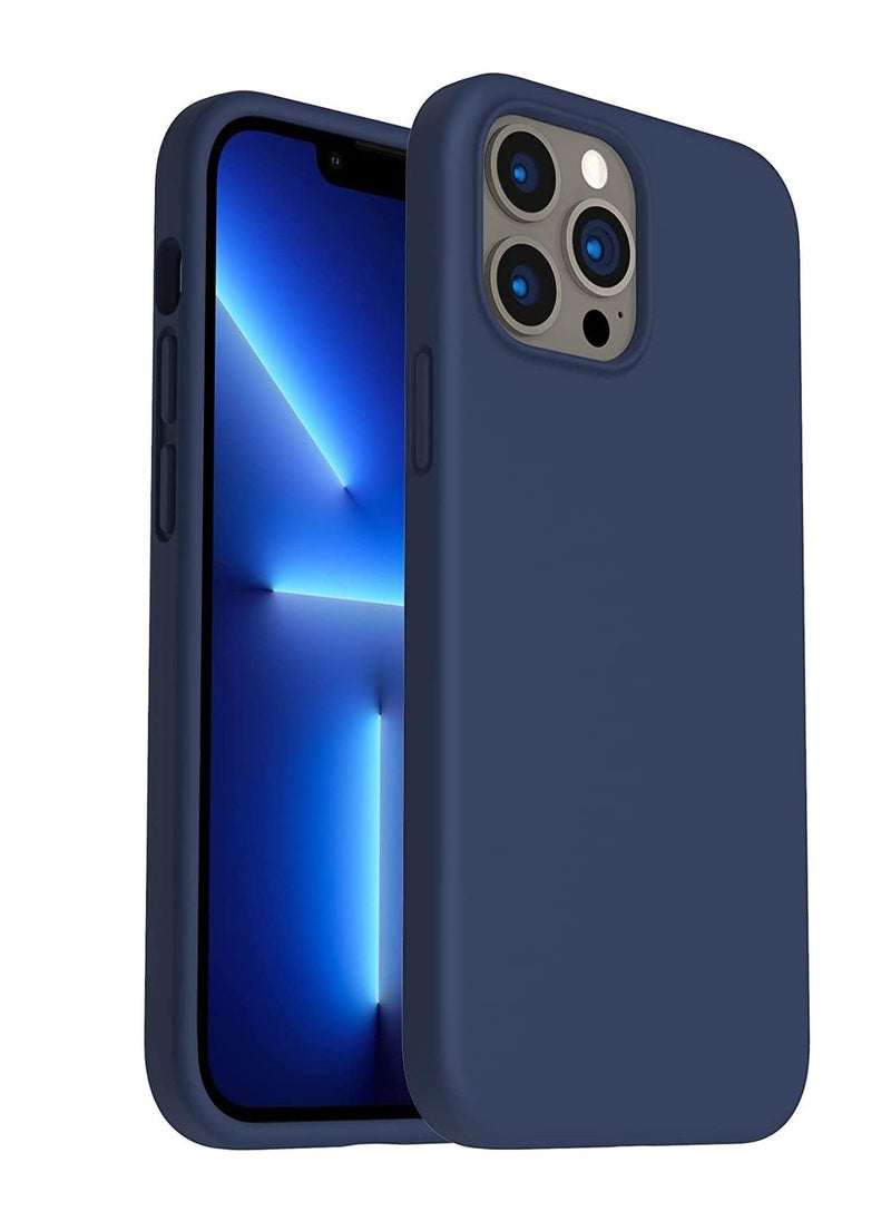 Generic - Silicone Case for iPhone 13 Pro 6.1-Inch, Silky-Soft Touch Full-Body Protective Phone Case, Shockproof Cover with Microfiber Lining (Cobalt Blue) - Image 1