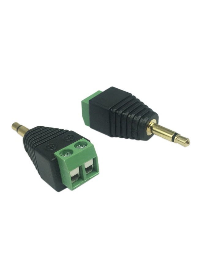 CERRXIAN محول أداة سماعة الرأس بديل بدون لحام 2 حزمة 3.5 مم TS ذكر إلى 2 دبوس طرفي أنثوي - Image 1