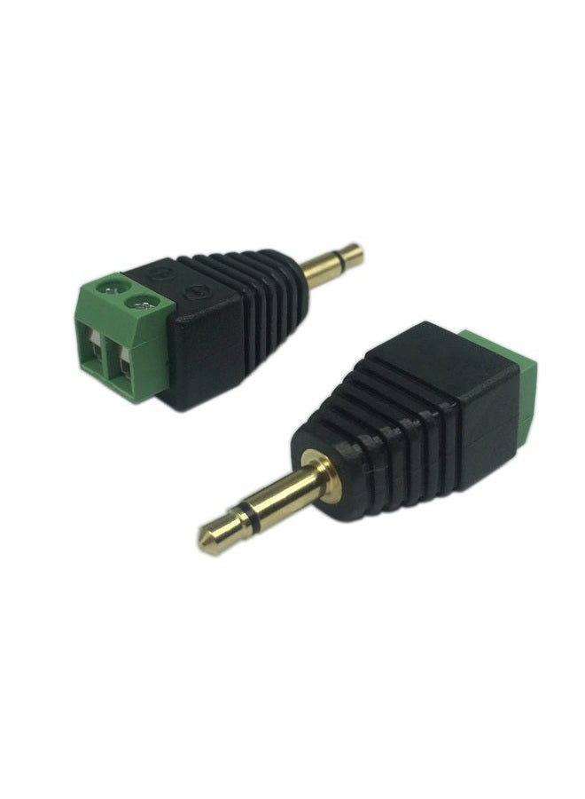 CERRXIAN محول أداة سماعة الرأس بديل بدون لحام 2 حزمة 3.5 مم TS ذكر إلى 2 دبوس طرفي أنثوي - Image 2