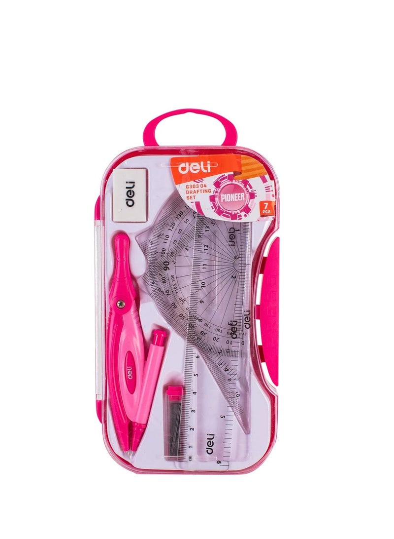 Deli طقم رسم هندسي مكون من 8 قطع بألوان متنوعة - Image 1