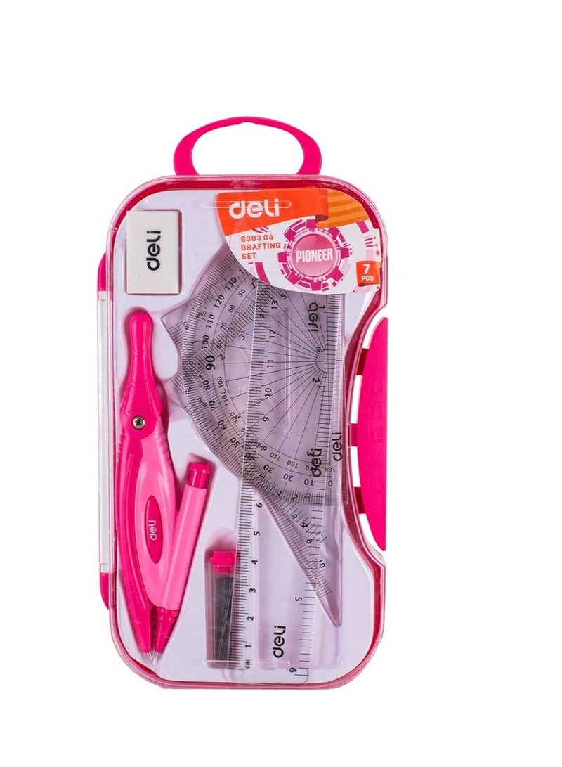 Deli طقم رسم هندسي مكون من 8 قطع بألوان متنوعة - Image 2