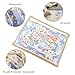 Yunihome لوحة ألغاز يونيهوم مع 4 صناديق فرز غطاء واقي سطح لعب محمول قابل للطي من الف felt للألغاز المكونة من 1000 قطعة خفيف الوزن منظم لليلة الألعاب - Image 4