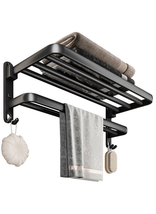 Sharpdo Perforation-free Double Shelf Towel Rack In Bathroom 60*23*20cm  - Image 1