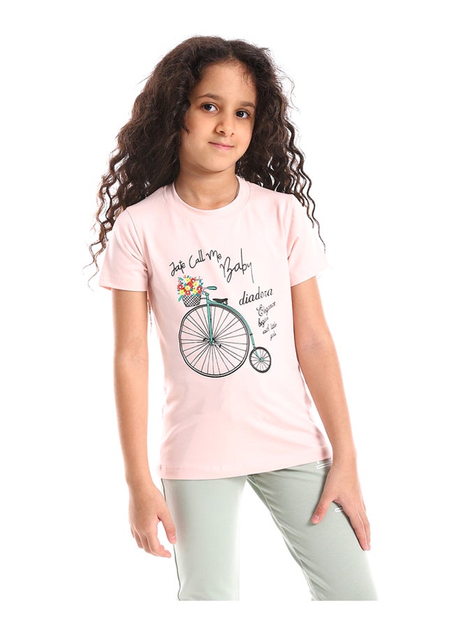 DIADORA Girls Cotton Printed T-Shirt  - Image 1