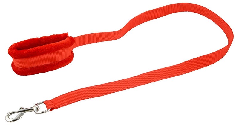 Skora Nylon Fur 1-inch Medium Dog Harness, Collar and Leash (Chest Size : 26-30 inch) (Red) - Image 3