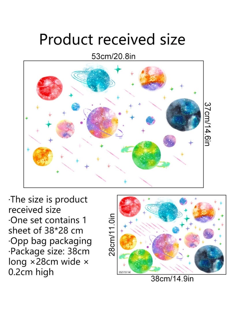DMG Fluorescent Wall Stickers Fluorescent 3D Realistic Sticker Dots Stars Moon and Planet Glow in The Dark DIY Luminous Adhesives Decals for Kids Bedroom Ceiling Walls Living Room Decorations  - Image 3