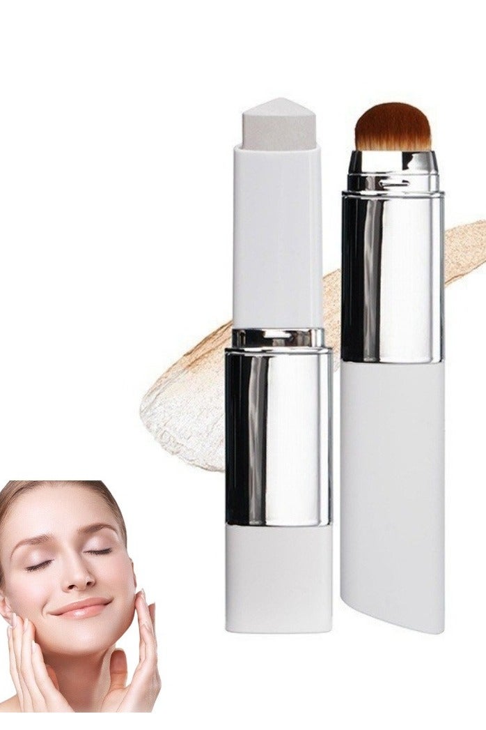 Blanc Cover Cream Stick V White - Korean Colour Changing Foundation Stick with Volufilin - Medium to Full Coverage Dewy Finish Base Makeup - Double Ended with Removable Brush - Image 1