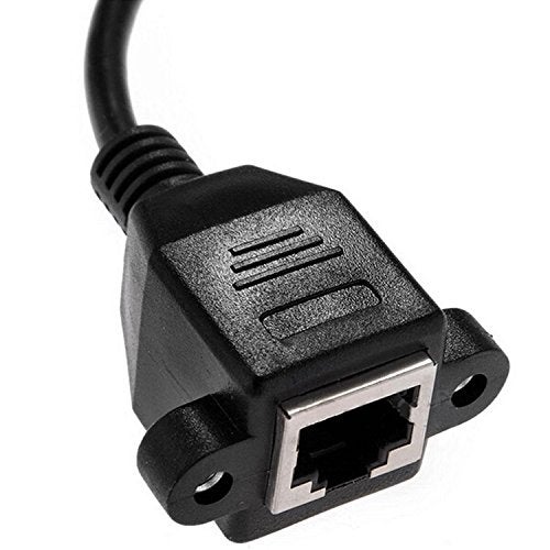 ANRANK Ethernet Extension Cable, EC45030AK RJ45 Male to Female Ethernet LAN Network Extension Cable Black - 1FT/0.3M - Image 3