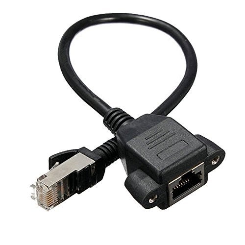ANRANK Ethernet Extension Cable, EC45030AK RJ45 Male to Female Ethernet LAN Network Extension Cable Black - 1FT/0.3M - Image 2
