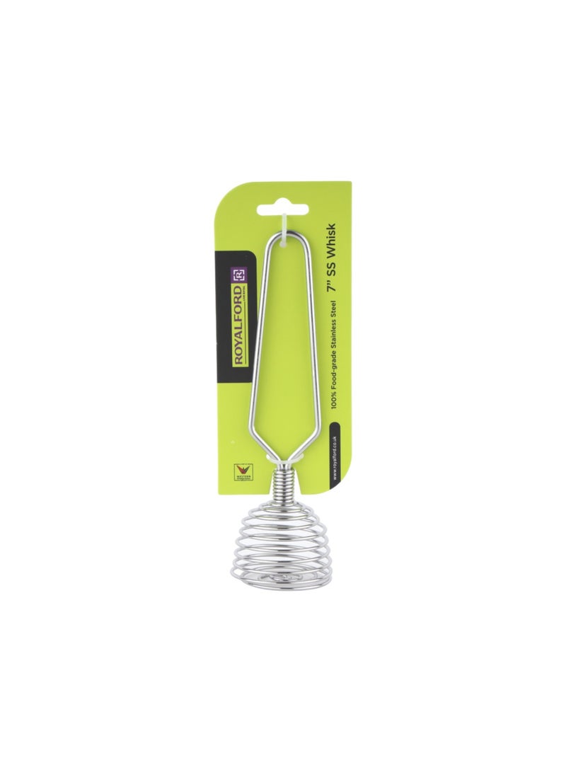 Royalford 7" Stainless Steel Whisk- RF12460/ Spring Coil, Comfortable Handle, Classic Design and Ergonomic Grip / Heavy-Duty Manual Use, Used for Eggs, Sauces, Cream, Yogurt - Image 5
