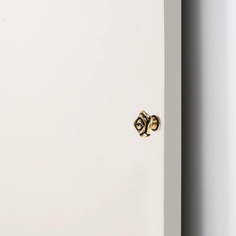 Vintage Rose Drawer Knobs 35mm Metal Cabinet Pull Handles 2pcs for Kitchen Closet Wardrobe - Image 4