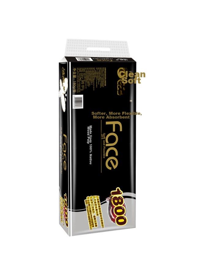 Clean And Soft Jierou, Core Roll Toilet Paper, Black Face Series, 4-ply 180g 10 Rolls, Bj095-10, Single Pack - Image 2