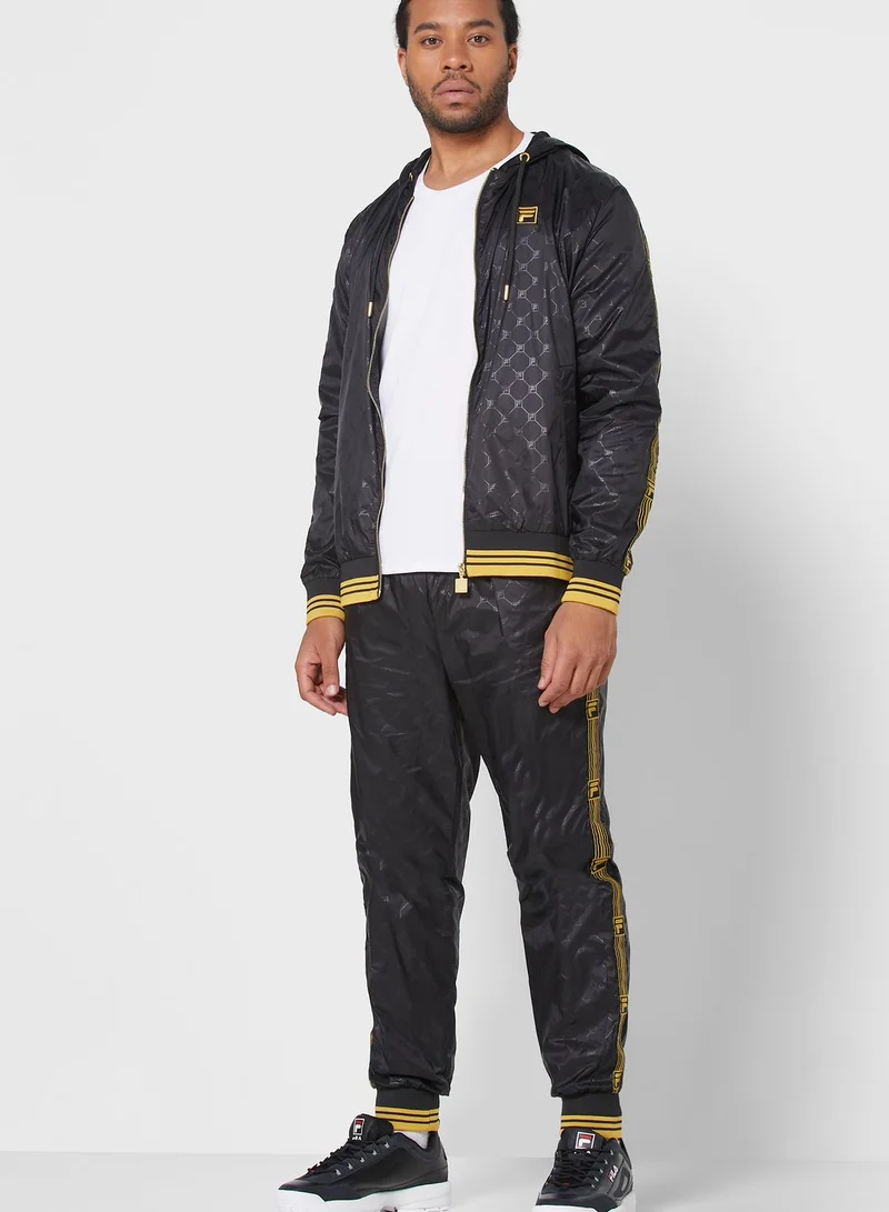 FILA Dublin Patterned Woven Taped Hooded Track Jacket