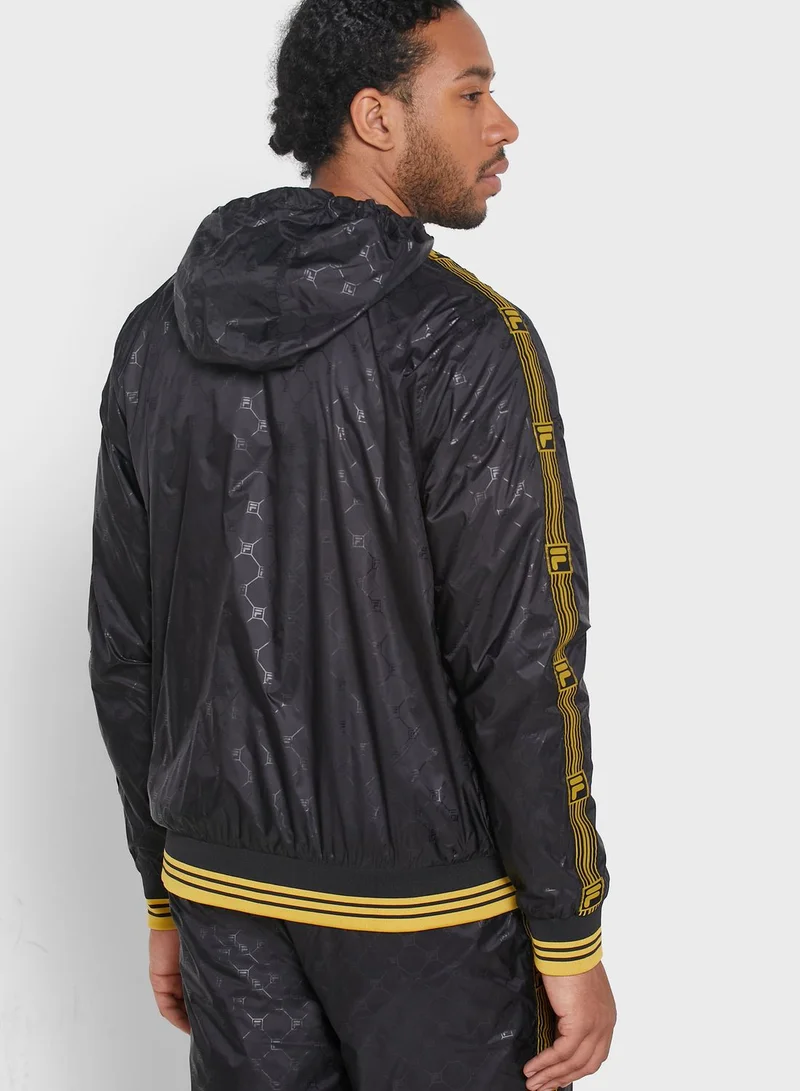 FILA Dublin Patterned Woven Taped Hooded Track Jacket