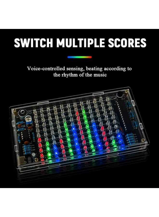 DIY Sound Control LED Music Electronic Kit USB Powered Audio Frequency Display PCB Soldering Project SET - Image 2
