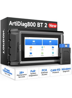 Topdon TOPDON ArtiDiag800 BT 2 Car Diagnostic Tool with all systems diagnosis, OBD2 scanner with 28 Maintenance Services:Oil Reset/EPB/SAS/TPMS/DPF,Wireless Diagnostic Scanner, AutoVIN, Free Lifetime Upgrade.  - Image 1
