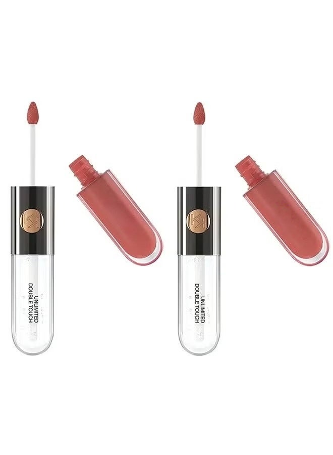 Unlimited Double Touch Liquid Lip Colour 103 Natural Rose 2 Pack - Image 2