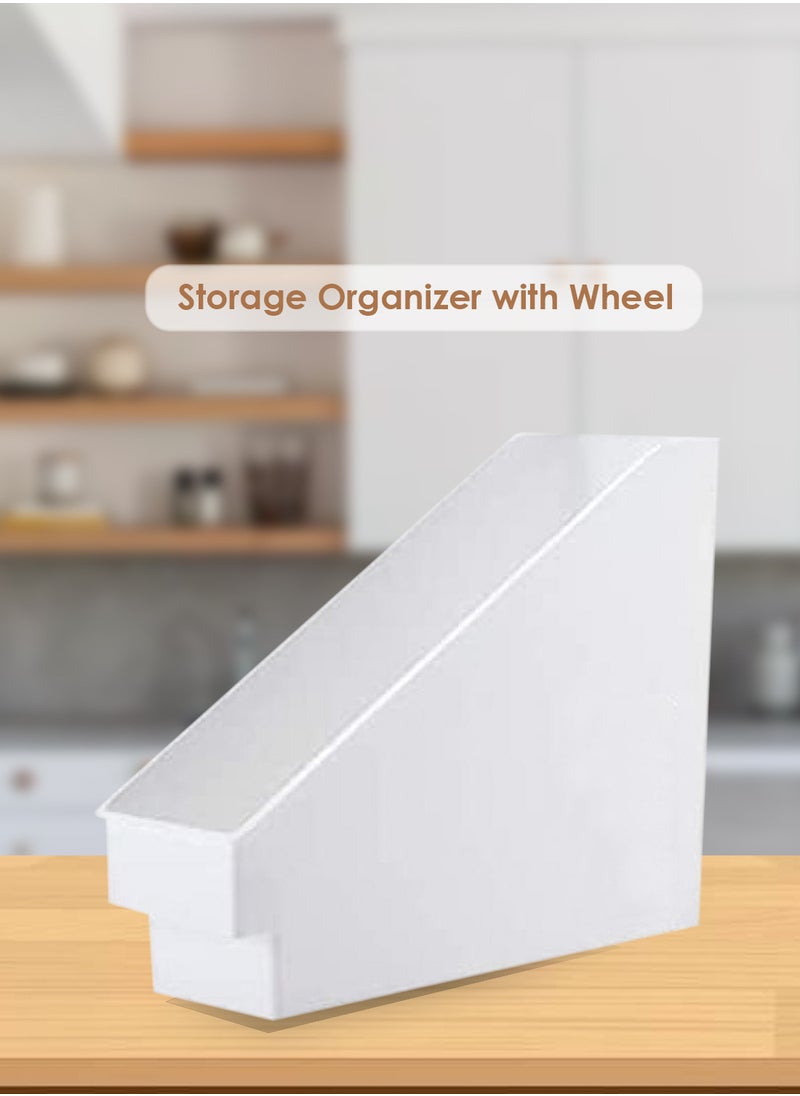 AIWANTO - 1-Piece Multifunctional Storage Inclined Box with Wheels - Image 1