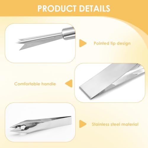 VILPKWMP 4 Pcs Pineapple Eye Remover Tool Set, Stainless Steel Pineapple Peeler and V-Shape Pineapple Cutter Knife, Multifunction Pineapple Tool for Kitchen, Fruit Store, or Home Use - Image 3
