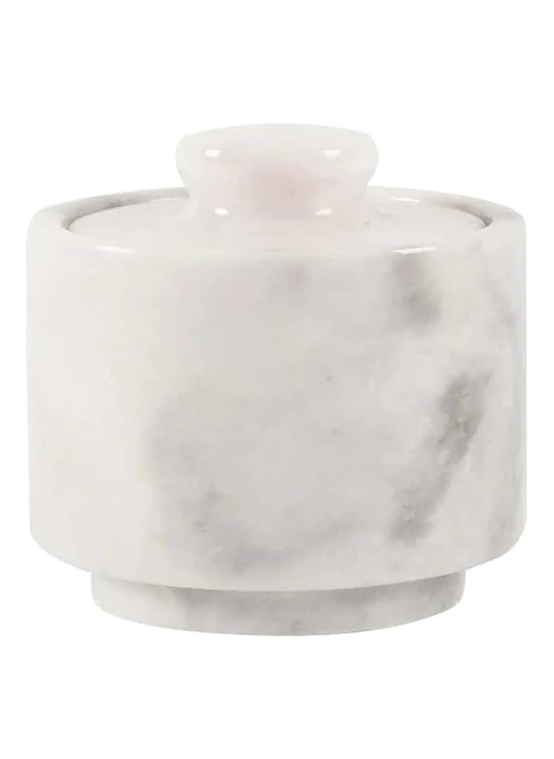 RADICALn Elegant Handmade White Marble Kitchen Decor Salt and Pepper Dispenser  - Image 1