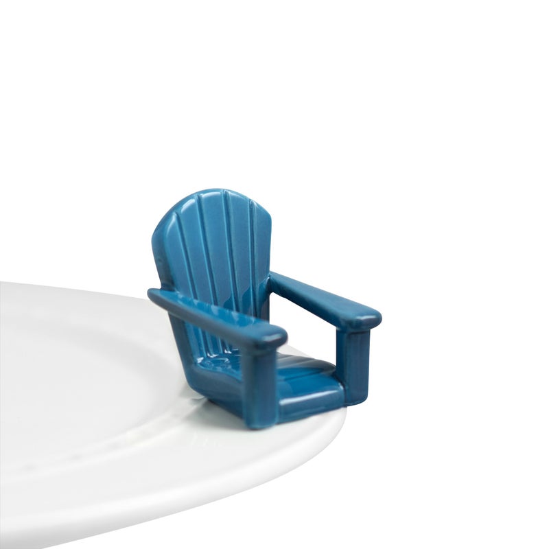 Nora Fleming HandPainted Mini Chillin Chair Blue Blue Adirondack Chair A67