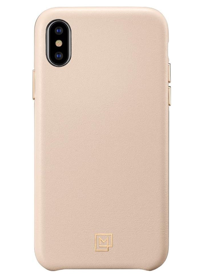 Spigen Spigen La Manon Calin designed for iPhone X case and iPhone XS case cover Premium PU Leather - Pale Pink  - Image 5