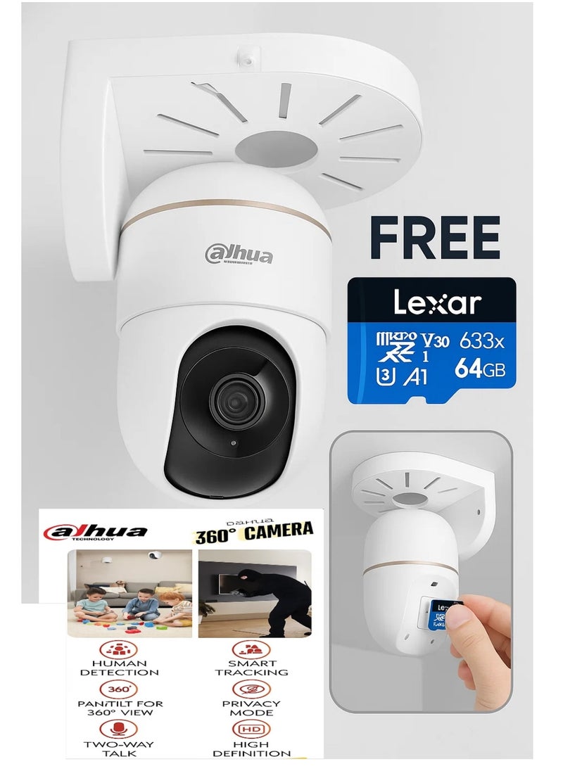 داهوا كاميرا مراقبة wifi 3MP, Ai, تدور 360درجة ، تتبع ذكي ، التكلم و الاستماع منها ، انذار سرقة ، تابع املاكك من الموبايل  - Image 1