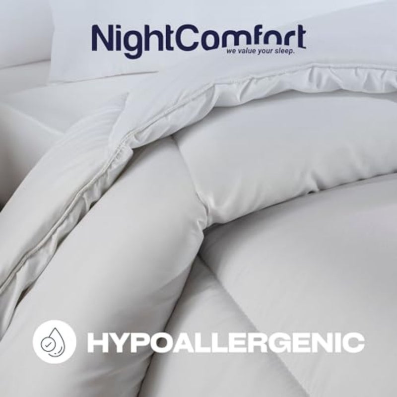 Night Comfort Anti Allergy Luxury 1.5 Tog Summer Duvet, Single Size - Premium Microfibre Quilt Filled with Fluffy Hollowfibre - Image 3