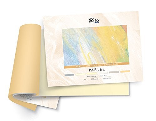 FABRIANO Pastel soft colour paper book Mix 6 colours Tiziano A4160 gsm 24 sheets Pack of 1 by ARTO