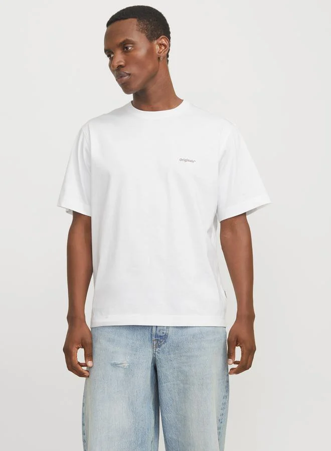 JACK & JONES jack and jones Graphic Print Crew Neck T-Shirt