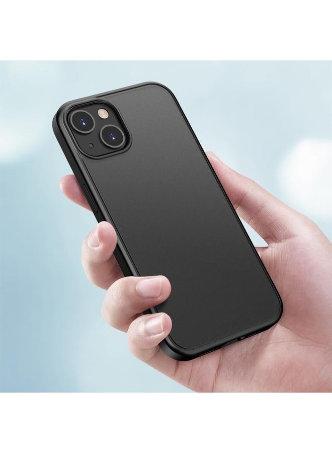 Zaboon Case For iPhone 13 mini Skin Feel Frosted PC + TPU Shockproof Case with Color Button - Image 4