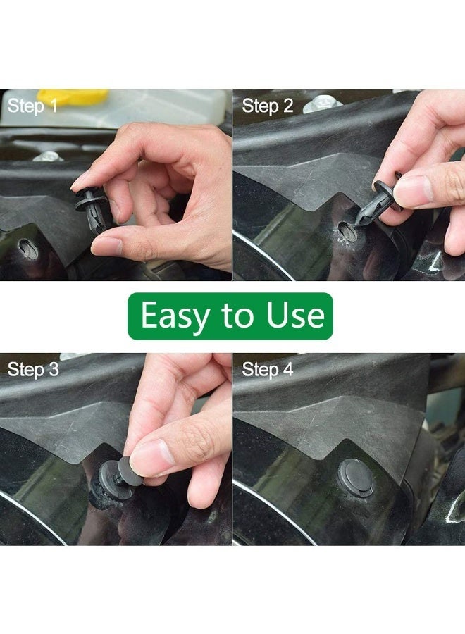 100Pcs Car Fixing Clips, 6 Types Car Plastic Mounting Set, Bumper Mounting Clips Kit, Door Trim Car Body Rivets Mounting Kit, Nylon Bumper Expansion Rivets - Image 5