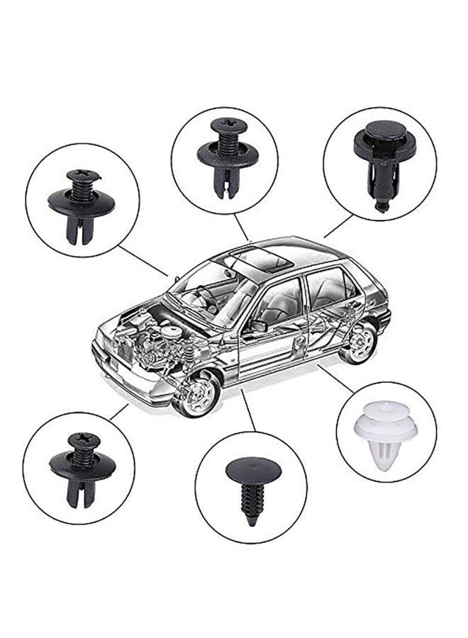 100Pcs Car Fixing Clips, 6 Types Car Plastic Mounting Set, Bumper Mounting Clips Kit, Door Trim Car Body Rivets Mounting Kit, Nylon Bumper Expansion Rivets - Image 2